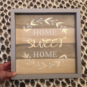 Home sweet home sign